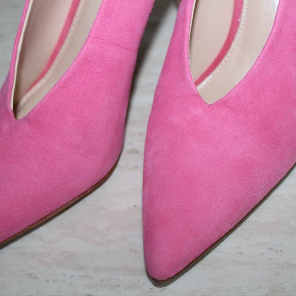 Vince Camuto Ankia Soft Pink Suede Pump Heels - Picture 13 of 16